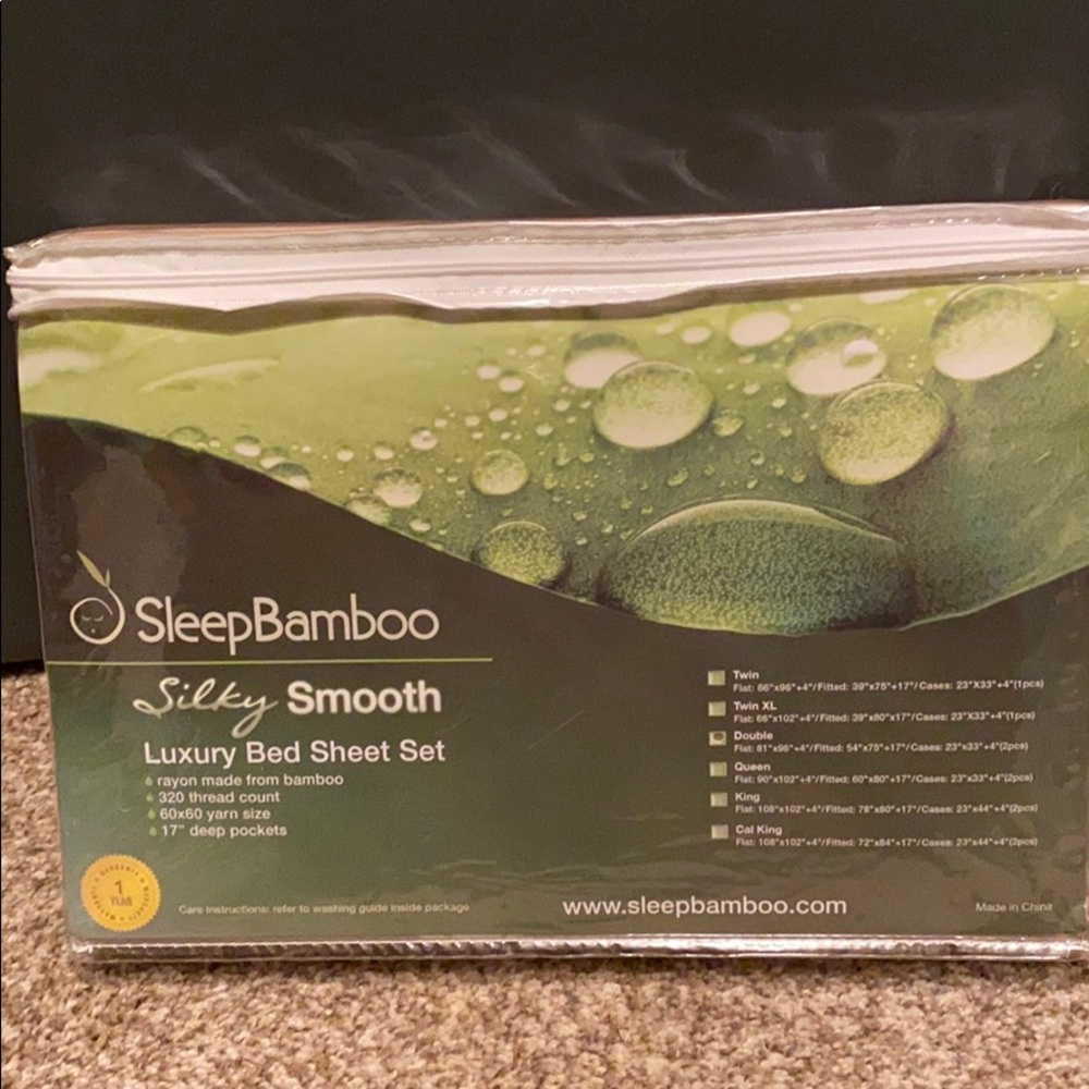 Sleep Bamboo Full Double sheet set